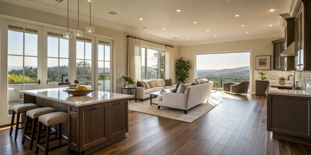 Renovated California home with open floor plan.