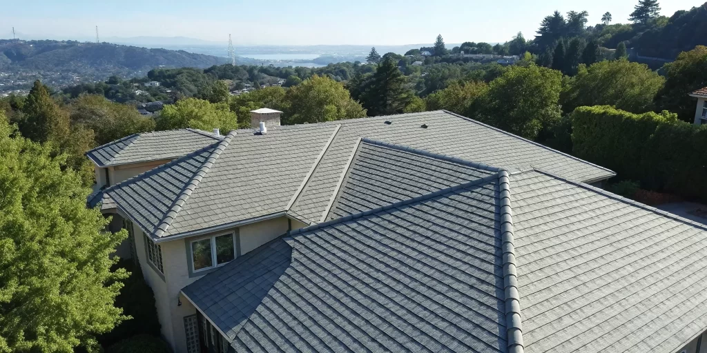Gray shingle roof on San Francisco home.