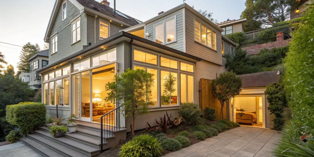 Modern room addition in San Francisco.