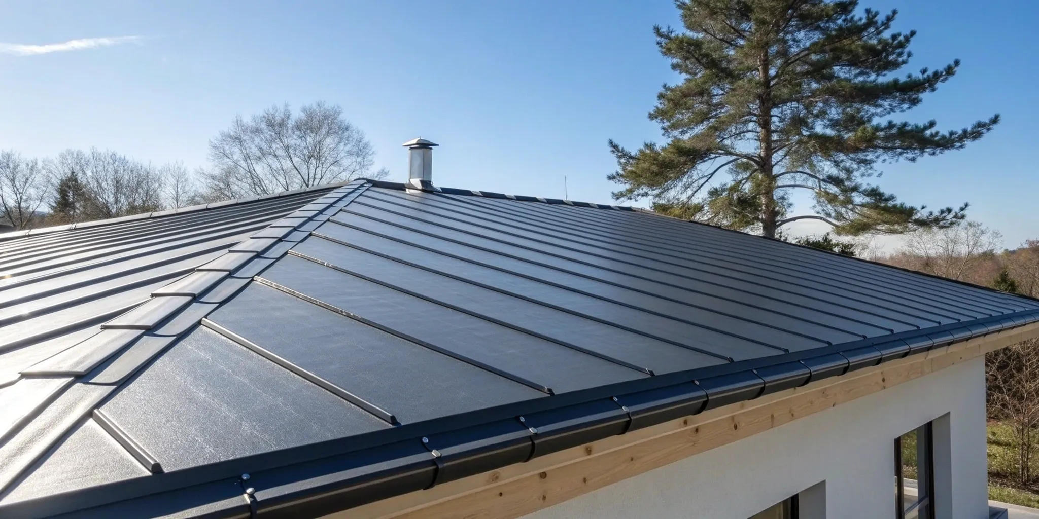 Torch down roofing providing a seamless, weatherproof layer on a flat roof.