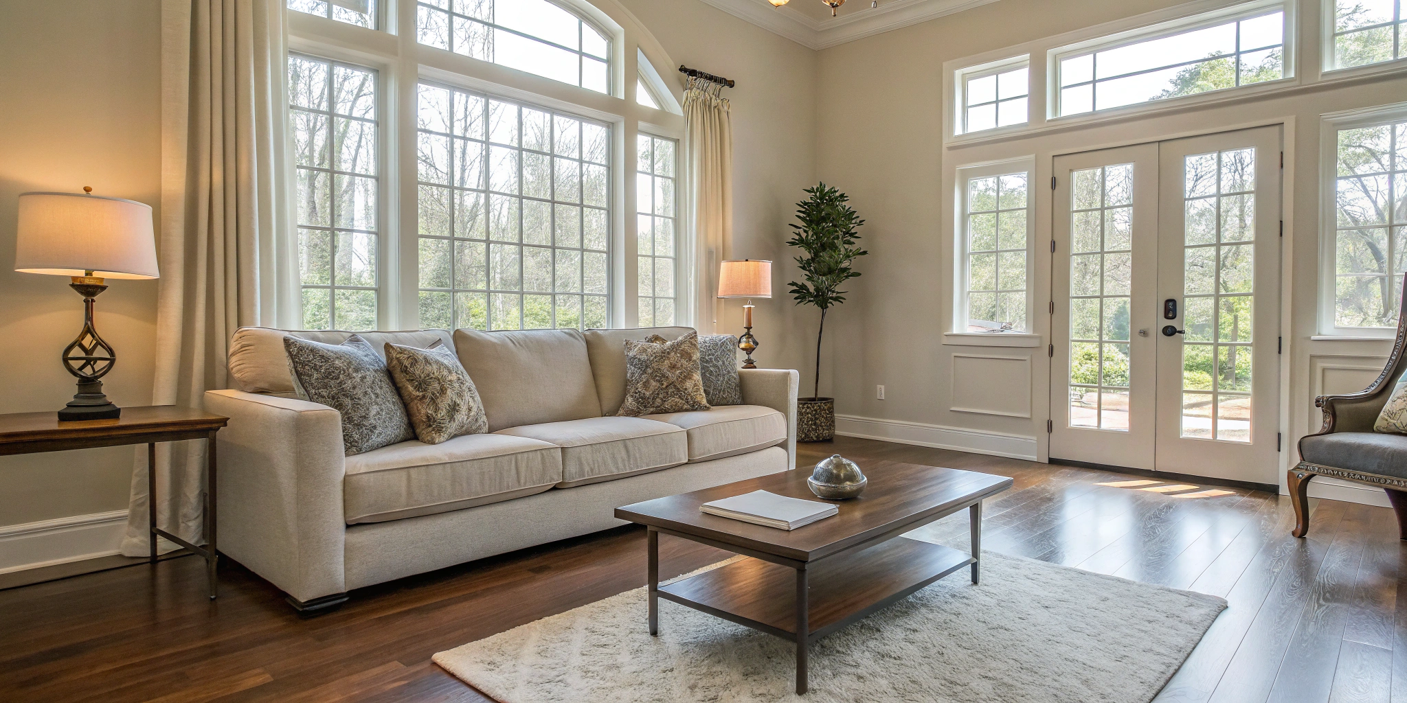 A bright living room remodel by the best remodeling company.