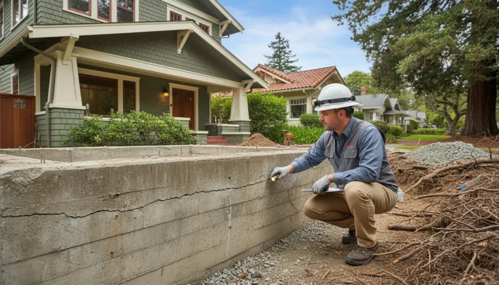 Bay Area home foundation inspection comparing repair versus full replacement options